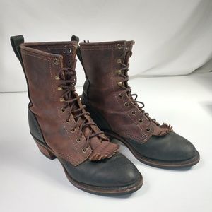 Santa Fe Boot Co. Brown / Black Leather Lace-Up